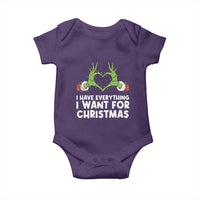 Funny Elf Hand Christmas Baby Onesie I Have Everything I Want For Christmas - Wonder Print Shop