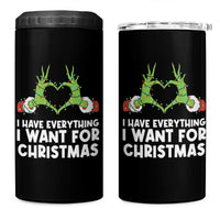 Funny Elf Hand Christmas 4 in 1 Can Cooler Tumbler I Have Everything I Want For Christmas - Wonder Print Shop