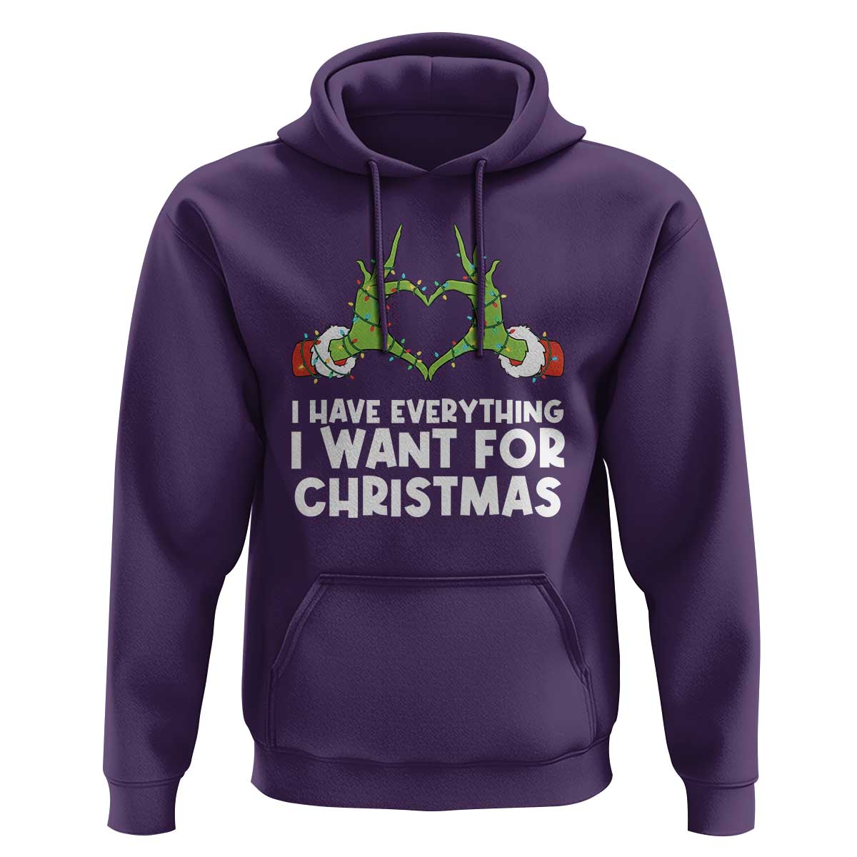 Funny Elf Hand Christmas Hoodie I Have Everything I Want For Christmas - Wonder Print Shop