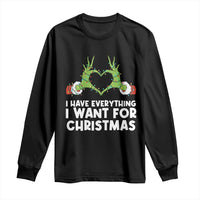 Funny Elf Hand Christmas Long Sleeve Shirt I Have Everything I Want For Christmas - Wonder Print Shop