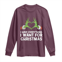 Funny Elf Hand Christmas Long Sleeve Shirt I Have Everything I Want For Christmas - Wonder Print Shop
