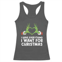 Funny Elf Hand Christmas Racerback Tank Top I Have Everything I Want For Christmas - Wonder Print Shop