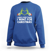 Funny Elf Hand Christmas Sweatshirt I Have Everything I Want For Christmas - Wonder Print Shop
