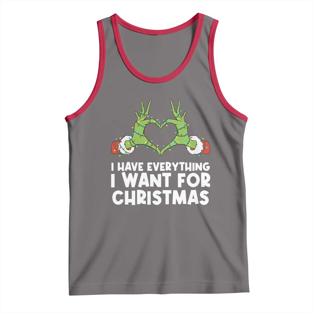 Funny Elf Hand Christmas Tank Top I Have Everything I Want For Christmas - Wonder Print Shop