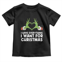 Funny Elf Hand Christmas Toddler T Shirt I Have Everything I Want For Christmas - Wonder Print Shop