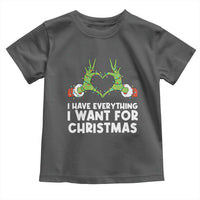 Funny Elf Hand Christmas Toddler T Shirt I Have Everything I Want For Christmas - Wonder Print Shop