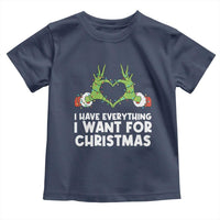 Funny Elf Hand Christmas Toddler T Shirt I Have Everything I Want For Christmas - Wonder Print Shop