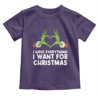 Funny Elf Hand Christmas Toddler T Shirt I Have Everything I Want For Christmas - Wonder Print Shop