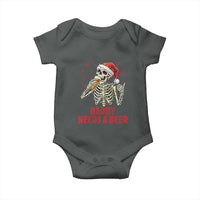 Funny Skeleton Beer Christmas Baby Onesie Daddy Needs A Beer - Wonder Print Shop