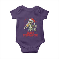 Funny Skeleton Beer Christmas Baby Onesie Daddy Needs A Beer - Wonder Print Shop