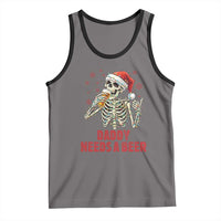 Funny Skeleton Beer Christmas Tank Top Daddy Needs A Beer - Wonder Print Shop