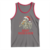 Funny Skeleton Beer Christmas Tank Top Daddy Needs A Beer - Wonder Print Shop