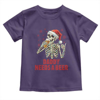 Funny Skeleton Beer Christmas Toddler T Shirt Daddy Needs A Beer - Wonder Print Shop