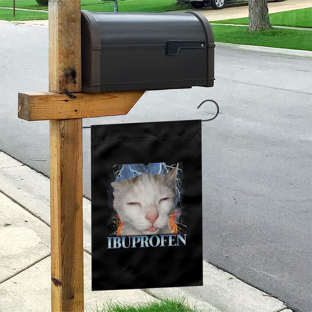 Funny Cat Meme Garden Flag Ibuprofen Silly Kitten - Wonder Print Shop