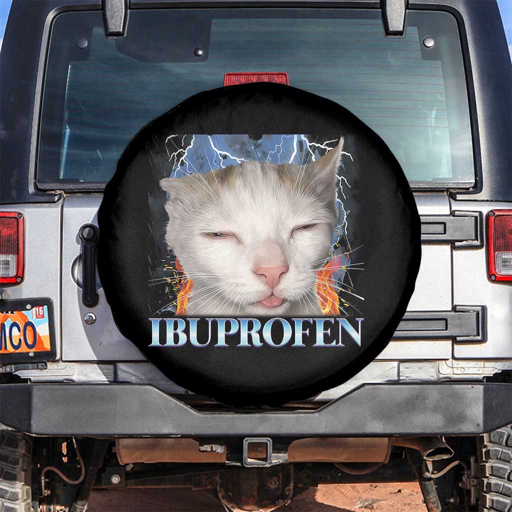 Funny Cat Meme Spare Tire Cover Ibuprofen Silly Kitten - Wonder Print Shop