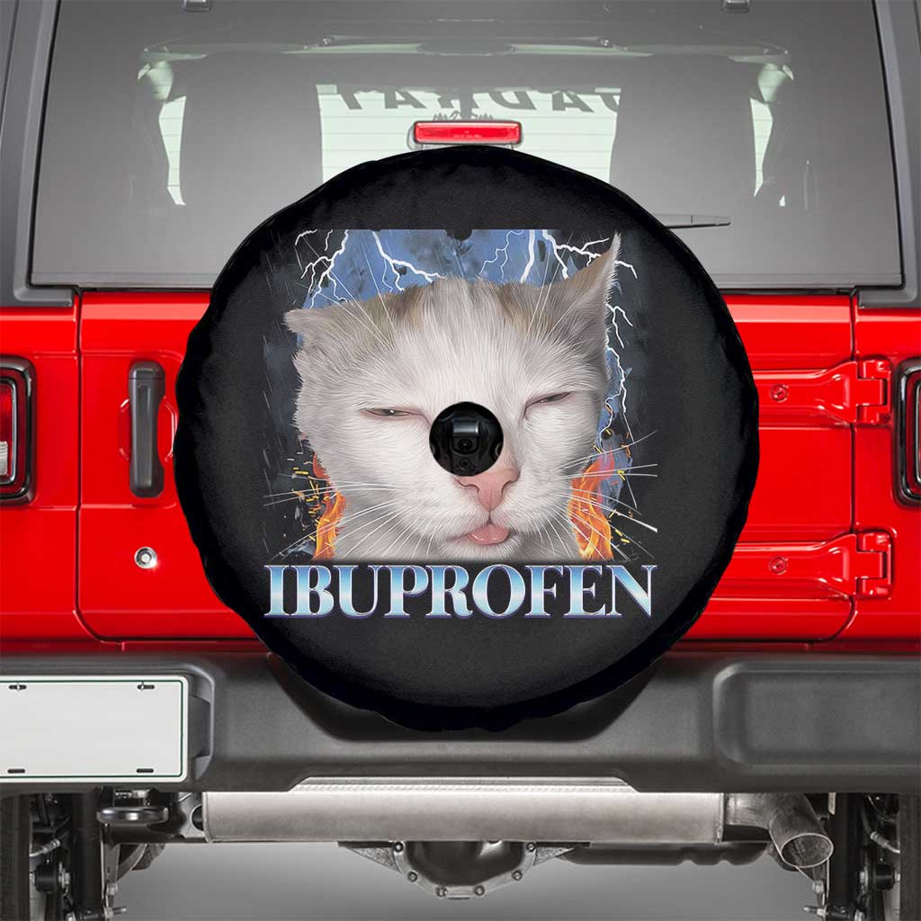 Funny Cat Meme Spare Tire Cover Ibuprofen Silly Kitten - Wonder Print Shop