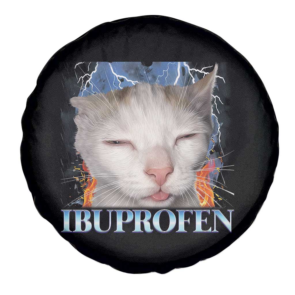 Funny Cat Meme Spare Tire Cover Ibuprofen Silly Kitten - Wonder Print Shop