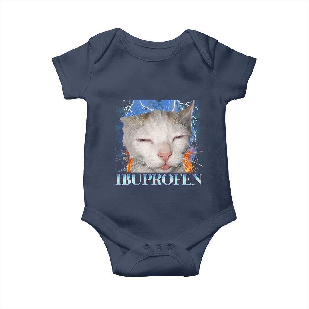 Funny Cat Meme Baby Onesie Ibuprofen Silly Kitten - Wonder Print Shop