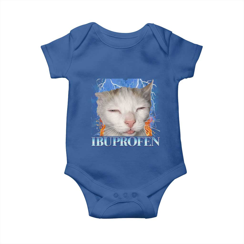 Funny Cat Meme Baby Onesie Ibuprofen Silly Kitten - Wonder Print Shop