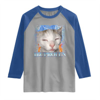 Funny Cat Meme Raglan Shirt Ibuprofen Silly Kitten - Wonder Print Shop