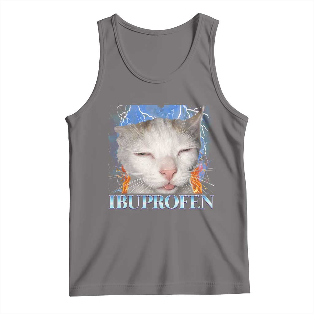 Funny Cat Meme Tank Top Ibuprofen Silly Kitten - Wonder Print Shop