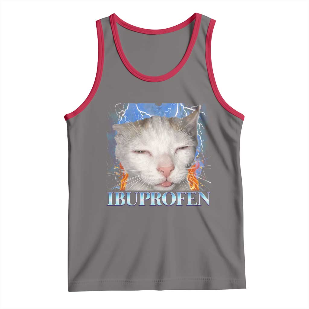 Funny Cat Meme Tank Top Ibuprofen Silly Kitten - Wonder Print Shop