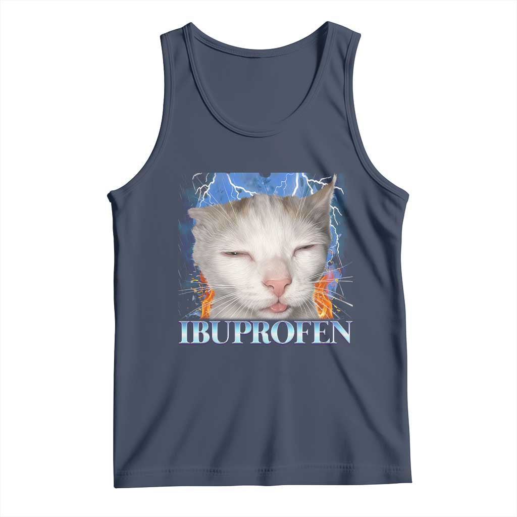 Funny Cat Meme Tank Top Ibuprofen Silly Kitten - Wonder Print Shop