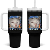 Funny Cat Meme Tumbler With Handle Ibuprofen Silly Kitten - Wonder Print Shop