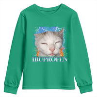 Funny Cat Meme Youth Sweatshirt Ibuprofen Silly Kitten - Wonder Print Shop