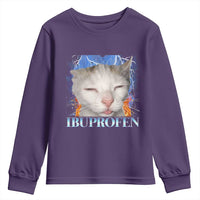 Funny Cat Meme Youth Sweatshirt Ibuprofen Silly Kitten - Wonder Print Shop