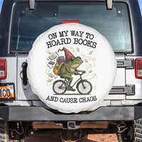 Funny Frog Meme Spare Tire Cover On My Way to Hoard Books and Cause Chaos - Wonder Print Shop