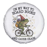 Funny Frog Meme Spare Tire Cover On My Way to Hoard Books and Cause Chaos - Wonder Print Shop