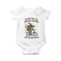 Funny Frog Meme Baby Onesie On My Way to Hoard Books and Cause Chaos - Wonder Print Shop