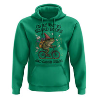 Funny Frog Meme Hoodie On My Way to Hoard Books and Cause Chaos - Wonder Print Shop