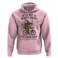 Funny Frog Meme Hoodie On My Way to Hoard Books and Cause Chaos - Wonder Print Shop