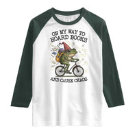Funny Frog Meme Raglan Shirt On My Way to Hoard Books and Cause Chaos - Wonder Print Shop