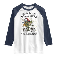 Funny Frog Meme Raglan Shirt On My Way to Hoard Books and Cause Chaos - Wonder Print Shop