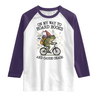 Funny Frog Meme Raglan Shirt On My Way to Hoard Books and Cause Chaos - Wonder Print Shop