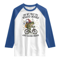 Funny Frog Meme Raglan Shirt On My Way to Hoard Books and Cause Chaos - Wonder Print Shop