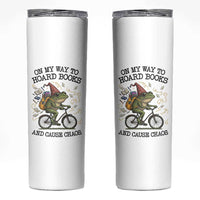 Funny Frog Meme Skinny Tumbler On My Way to Hoard Books and Cause Chaos - Wonder Print Shop