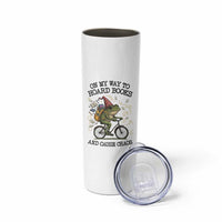 Funny Frog Meme Skinny Tumbler On My Way to Hoard Books and Cause Chaos - Wonder Print Shop