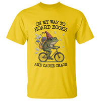 Funny Frog Meme T Shirt On My Way to Hoard Books and Cause Chaos - Wonder Print Shop
