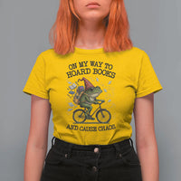 Funny Frog Meme T Shirt For Women On My Way to Hoard Books and Cause Chaos - Wonder Print Shop