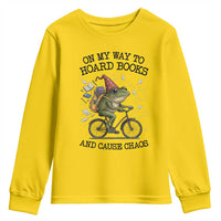 Funny Frog Meme Youth Sweatshirt On My Way to Hoard Books and Cause Chaos - Wonder Print Shop