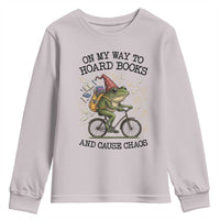 Funny Frog Meme Youth Sweatshirt On My Way to Hoard Books and Cause Chaos - Wonder Print Shop