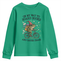 Funny Frog Meme Youth Sweatshirt On My Way to Hoard Books and Cause Chaos - Wonder Print Shop