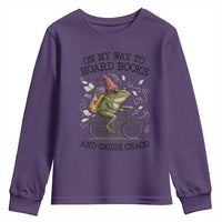 Funny Frog Meme Youth Sweatshirt On My Way to Hoard Books and Cause Chaos - Wonder Print Shop