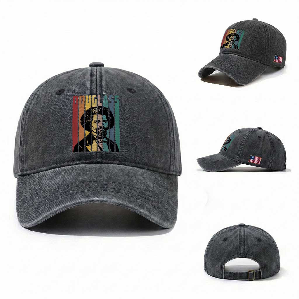 Frederick Douglass Washed Cotton Baseball Cap American Black History