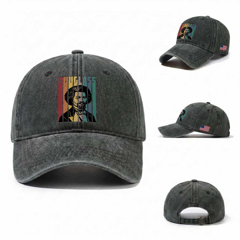 Frederick Douglass Washed Cotton Baseball Cap American Black History