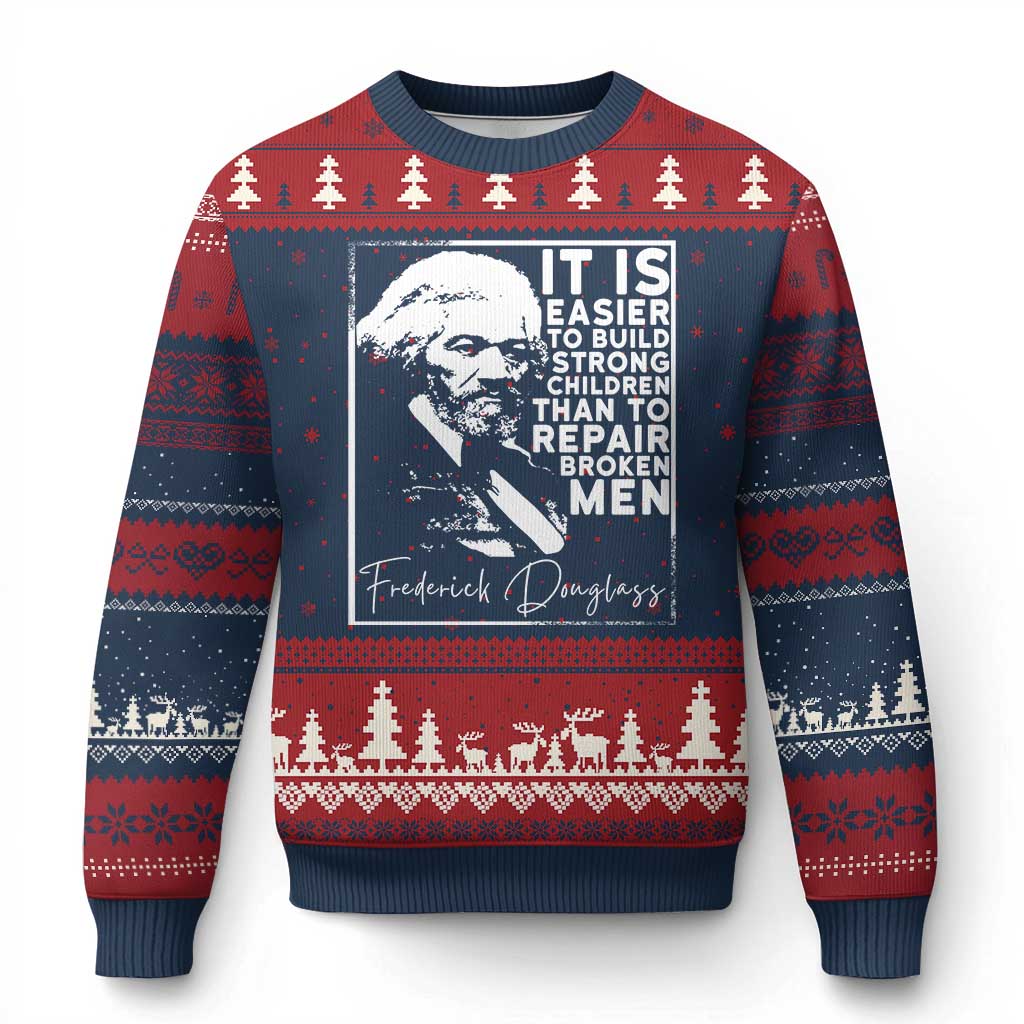 Frederick Douglass Quote Ugly Christmas Sweater Black History Month - Wonder Print Shop